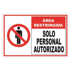 Señalética Área Restringida