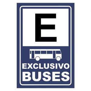 Señalética Estacionamiento Exclusivo Buses
